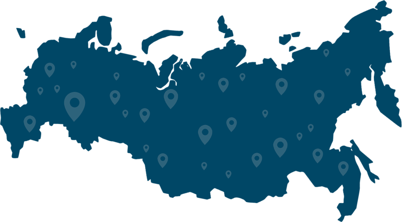 Карта России силуэт