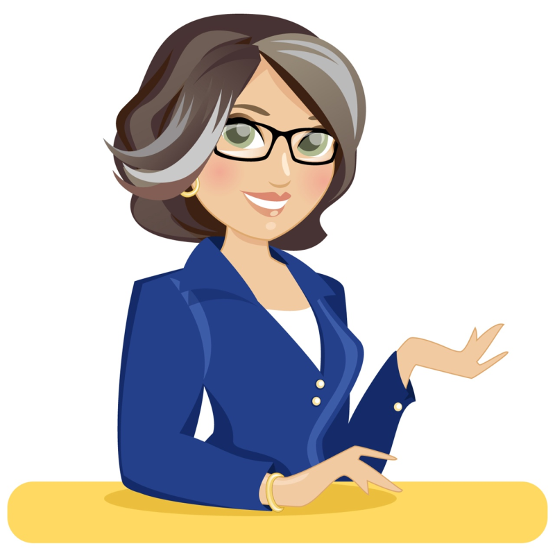 Мультяшная бизнес девушка