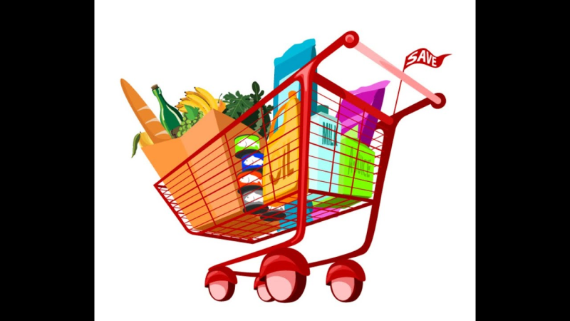 Тележка с продуктами для детей