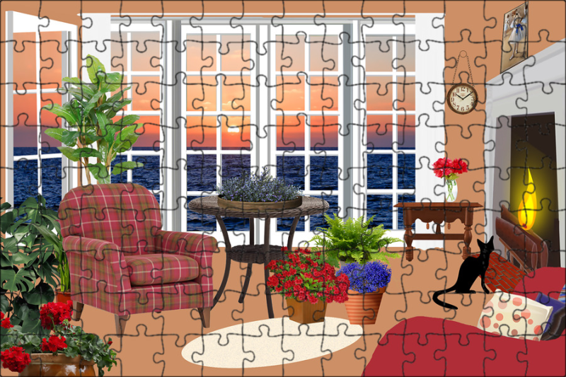 Мультяшный интерьер комнаты