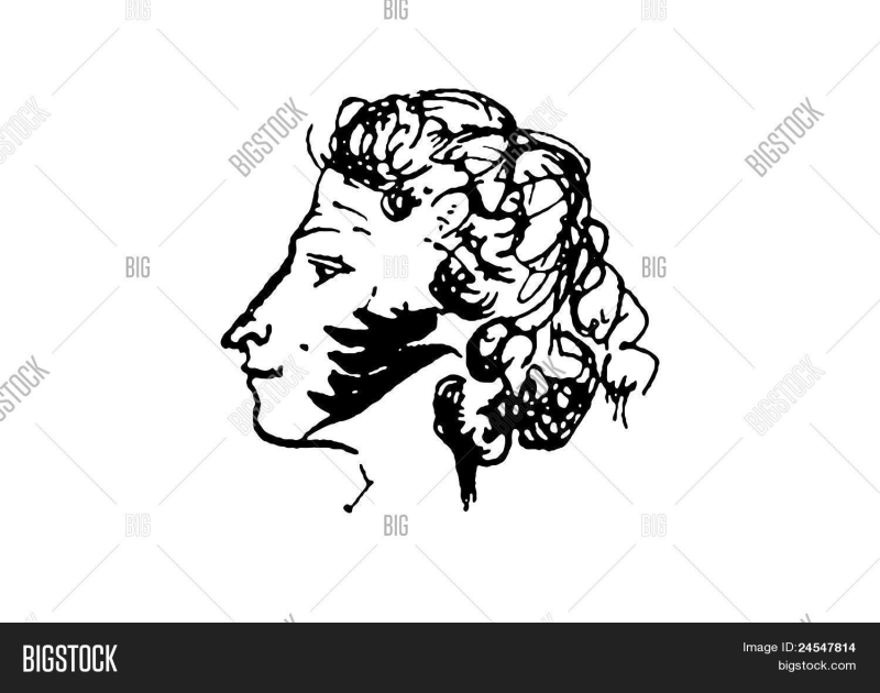 Профиль Пушкина автопортрет