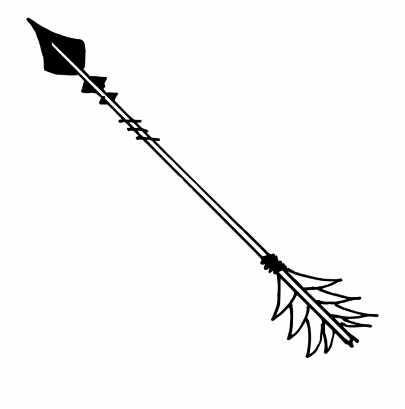 Стрела на белом фоне