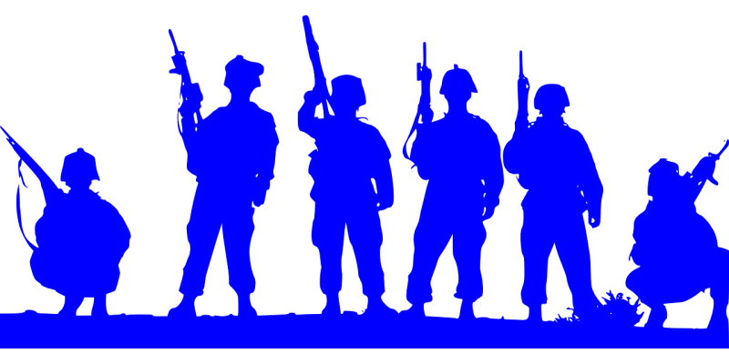 Силуэт военного