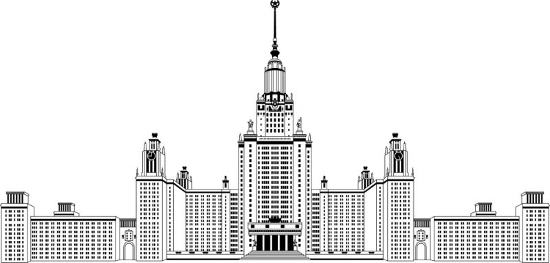 Сталинские высотки здание МГУ чертеж