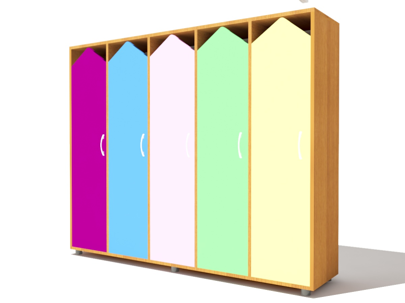 Шкаф для одежды пятисекционный 2000*420*1350 мм