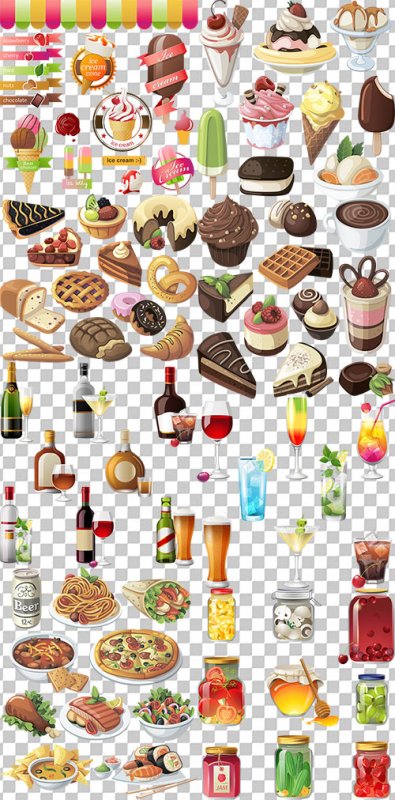 Клипарт еда на прозрачном фоне