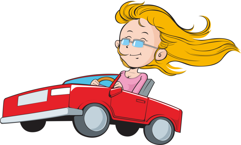 Водить машину мультяшная