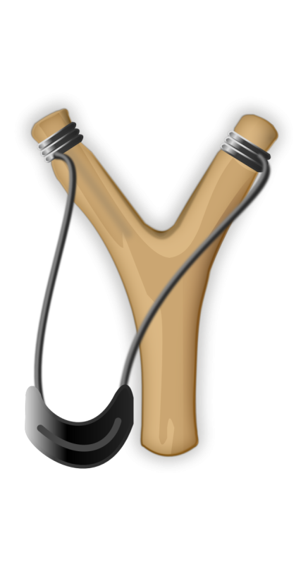 Ребенок с рогаткой