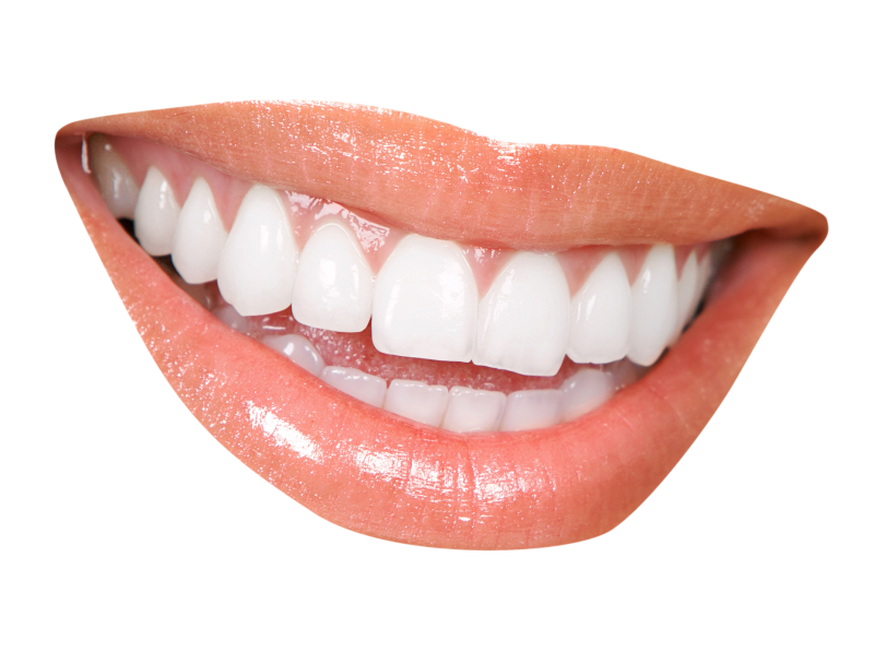 Улыбка на белом фоне