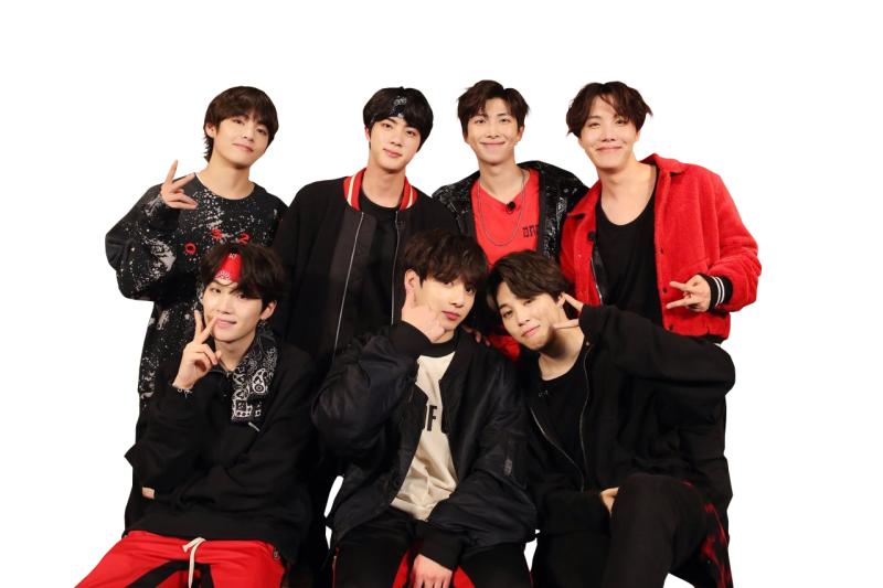 Группа БТС без фона