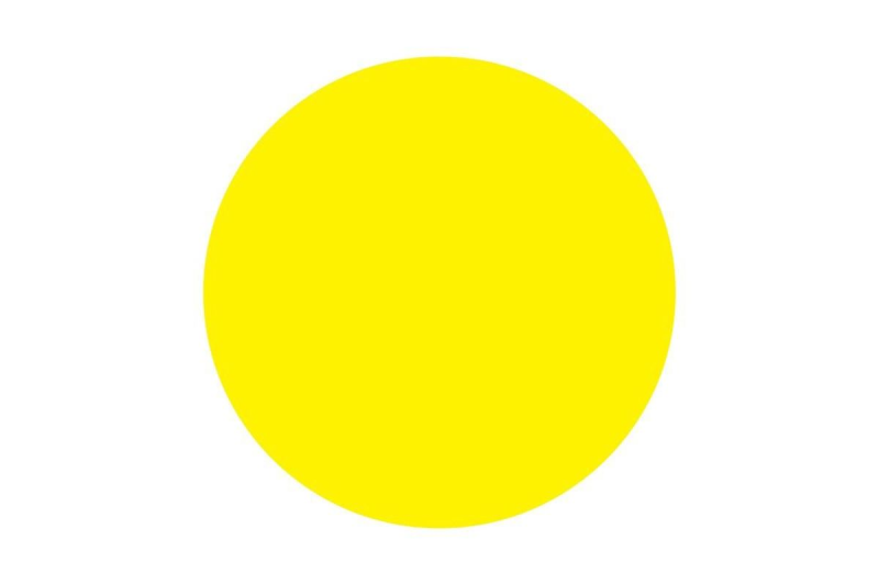 Знак желтый круг