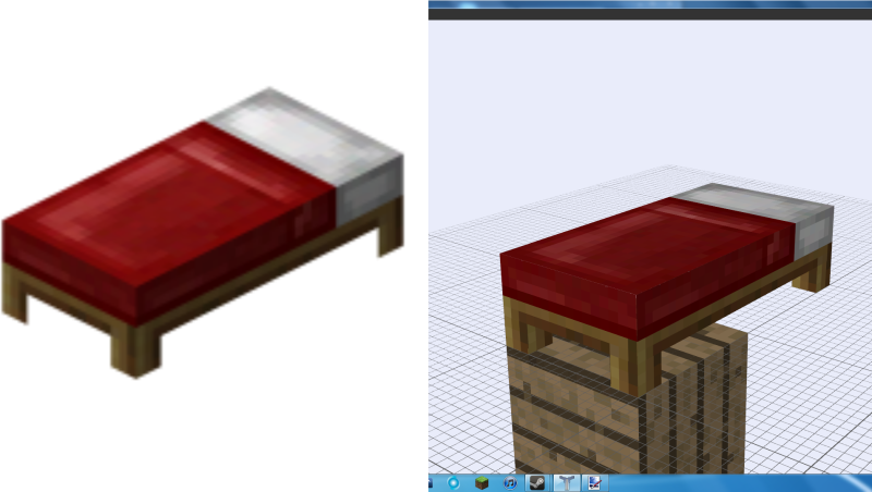 Кровать в МАЙНКРАФТЕ