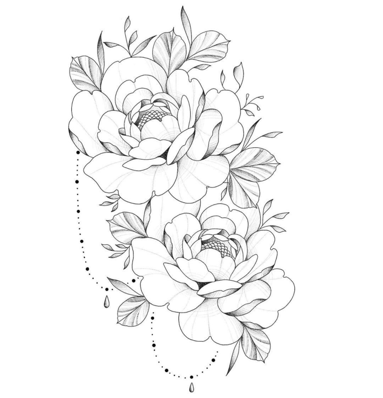 Эскизы тату цветы