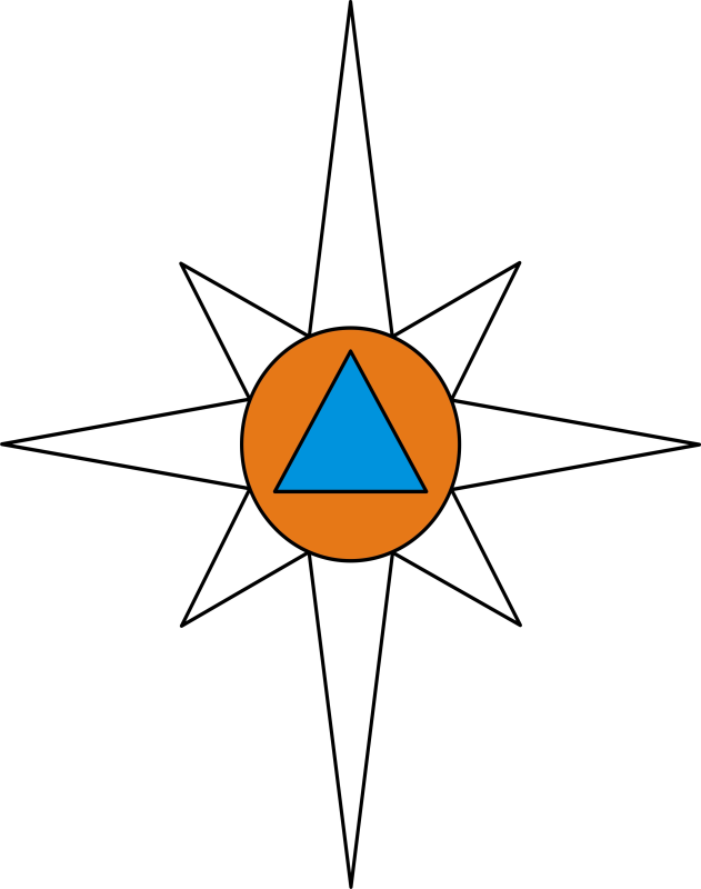Знак МЧС роза ветров