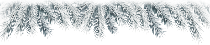 Зимний орнамент на прозрачном фоне