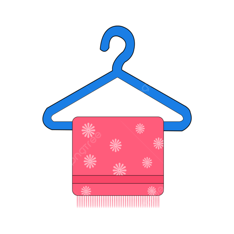 Полотенце висит на вешалке