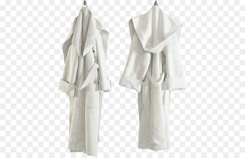 Банный халат на вешалке