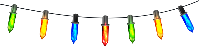 Гирлянда на прозрачном фоне
