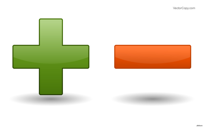 Иконка плюс минус