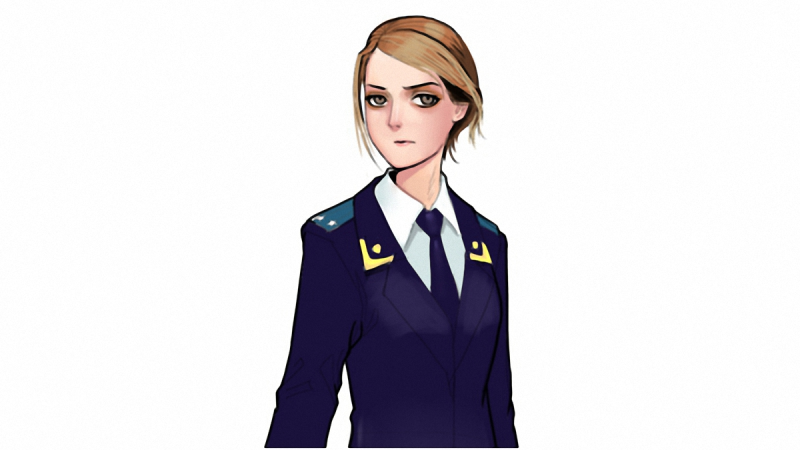 Прокурор на белом фоне