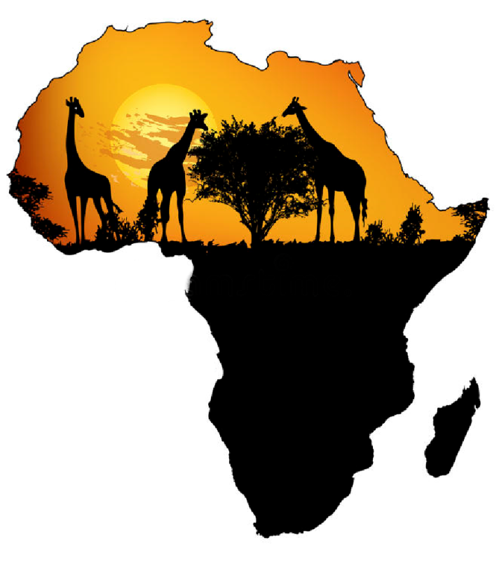 Африка на белом фоне
