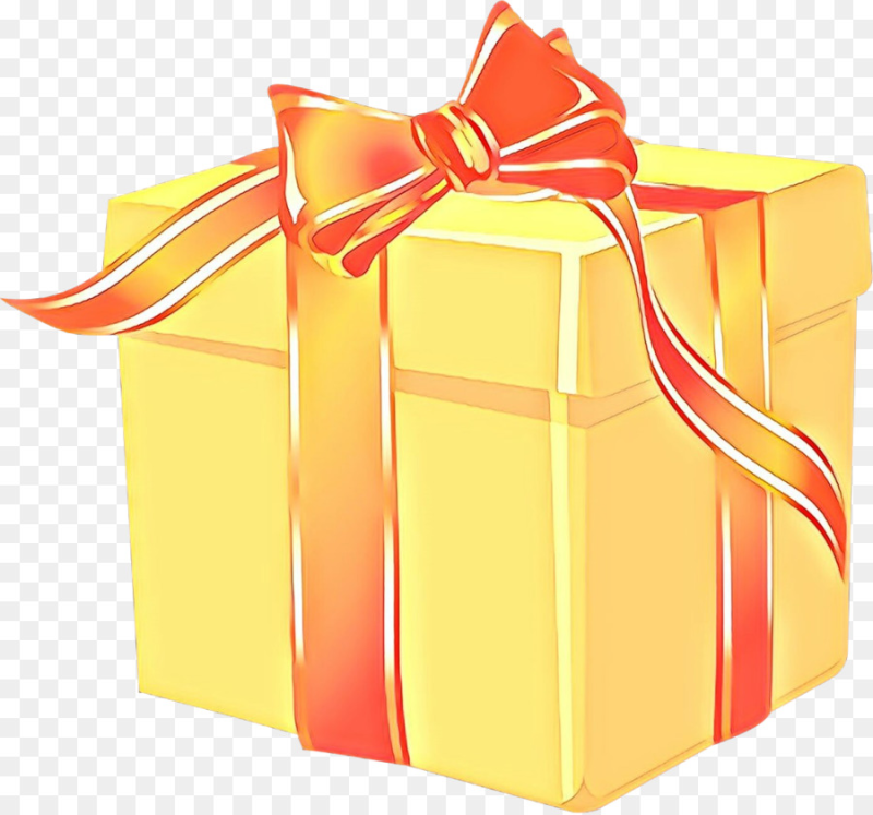 Подарочная коробка на прозрачном фоне