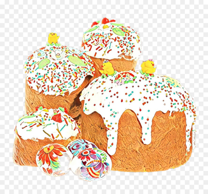 Кулич на прозрачном фоне