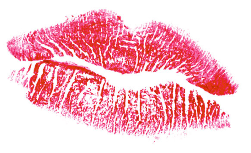 Отпечаток губной помады