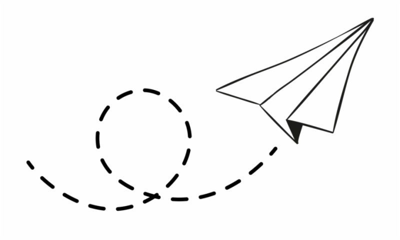 Бумажный самолет без фона