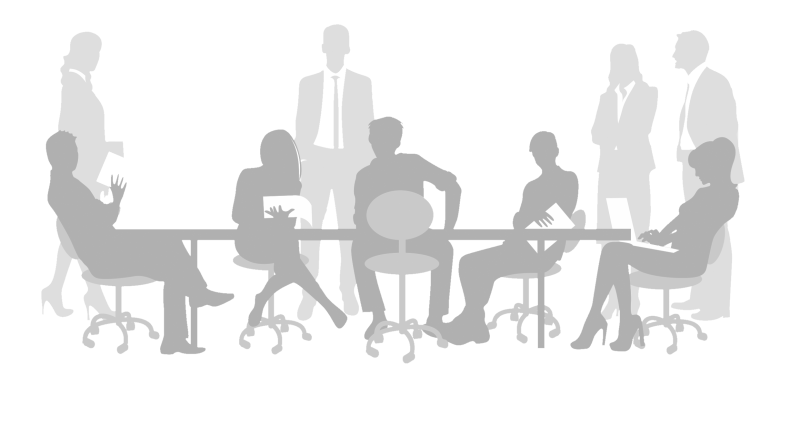 Совещание на белом фоне
