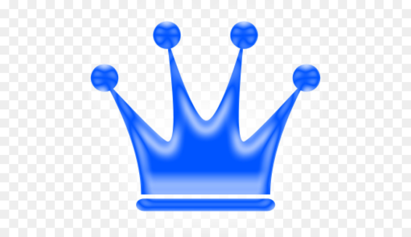 Голубая корона на прозрачном фоне