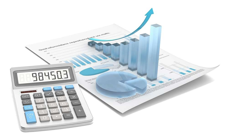 Калькулятор на белом фоне