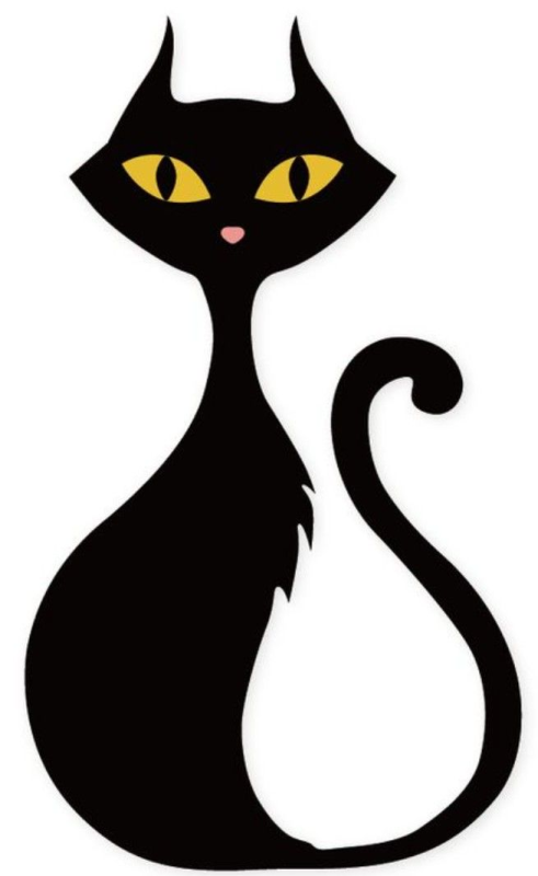 Черный кот силуэт