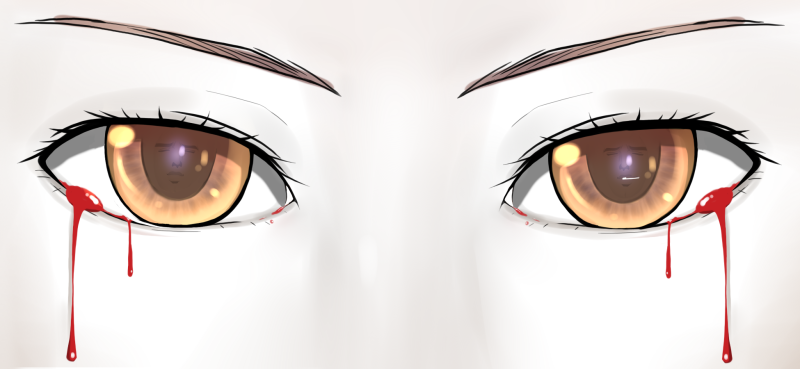 Полузакрытые глаза аниме
