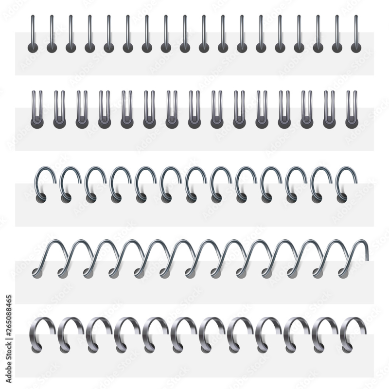 Пружина для календаря на прозрачном фоне