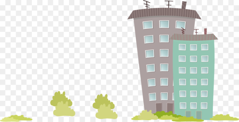 Многоэтажный дом мультяшный