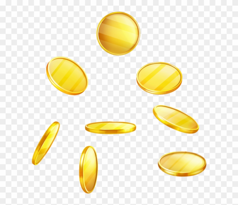 Падающие золотые монеты