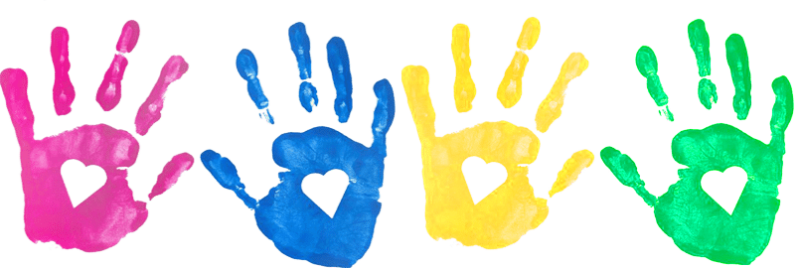 Цветные детские ладошки