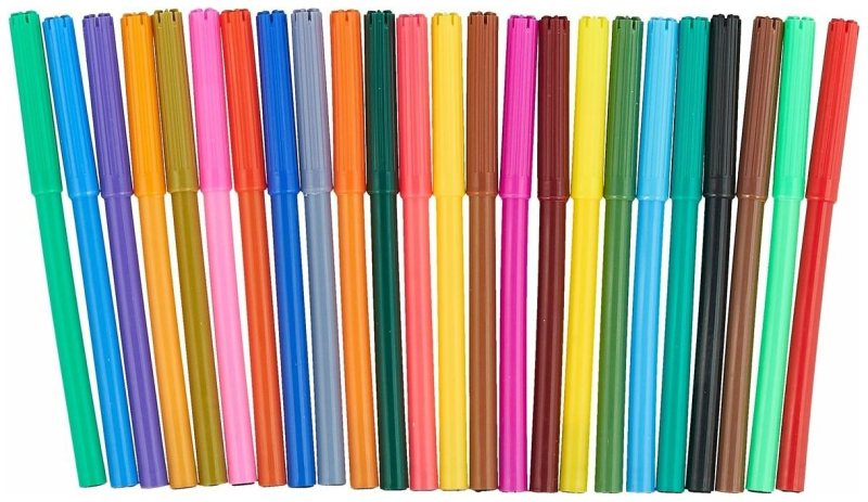 Фломастеры на прозрачном фоне