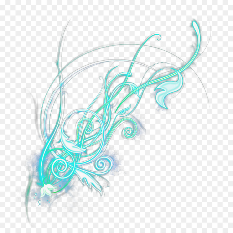 Неоновые узоры на прозрачном фоне