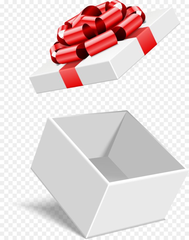 Подарочная коробка с открытой крышкой