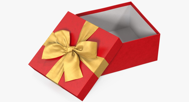 Подарочная коробка с бантом