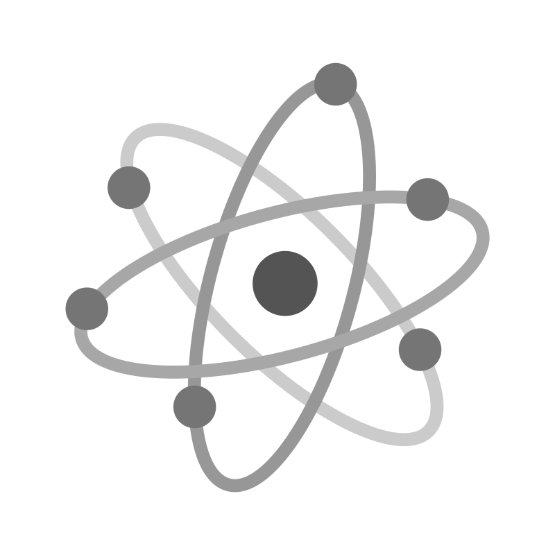 Атом на белом фоне