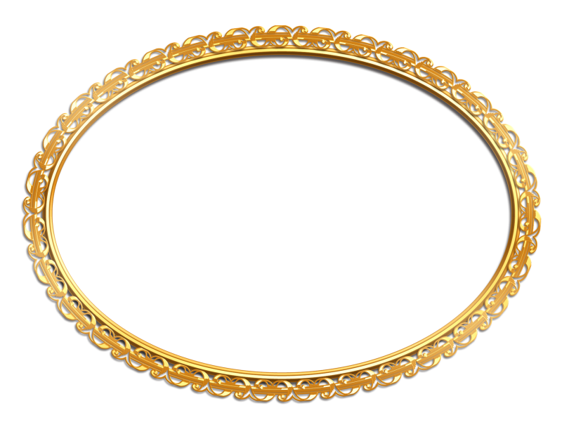 Золотая круглая рамка