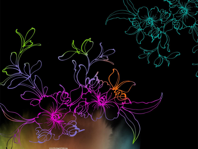 Красивые Неоновые цветы