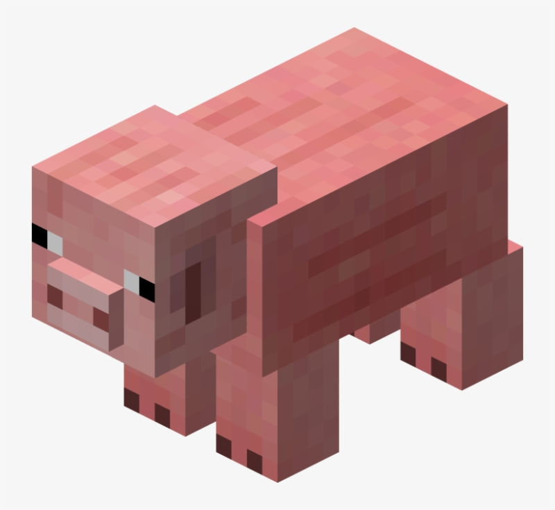Свинья майнкрафт сбоку