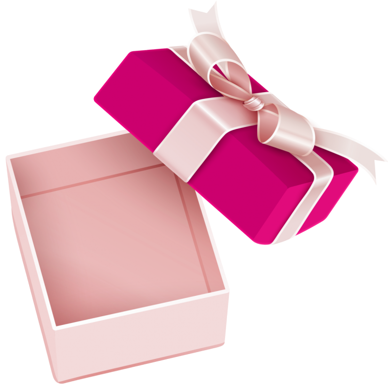 Коробки с подарками открытые