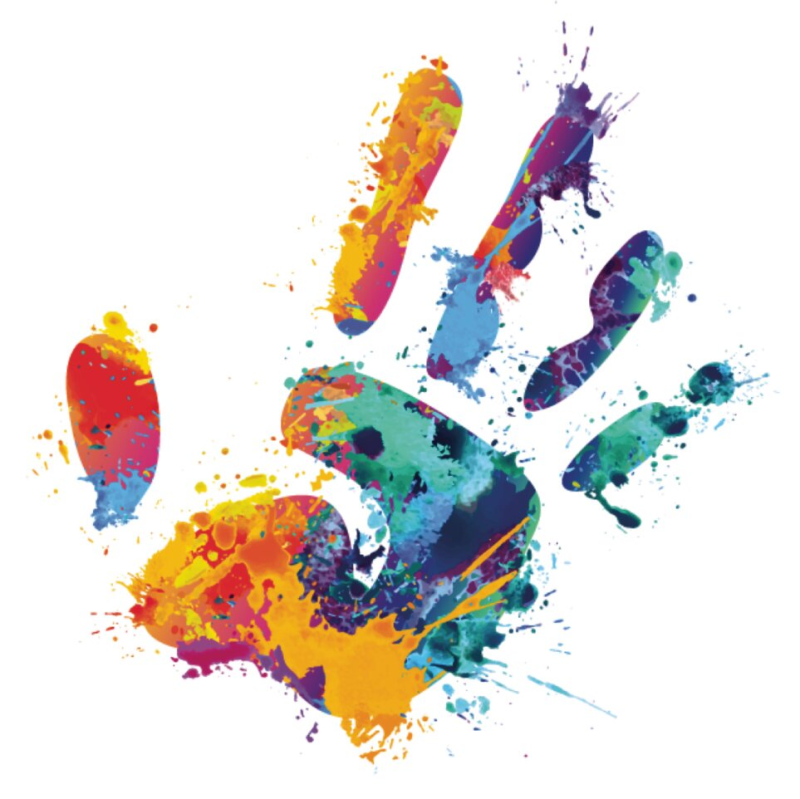 Цветные Кляксы на белом фоне