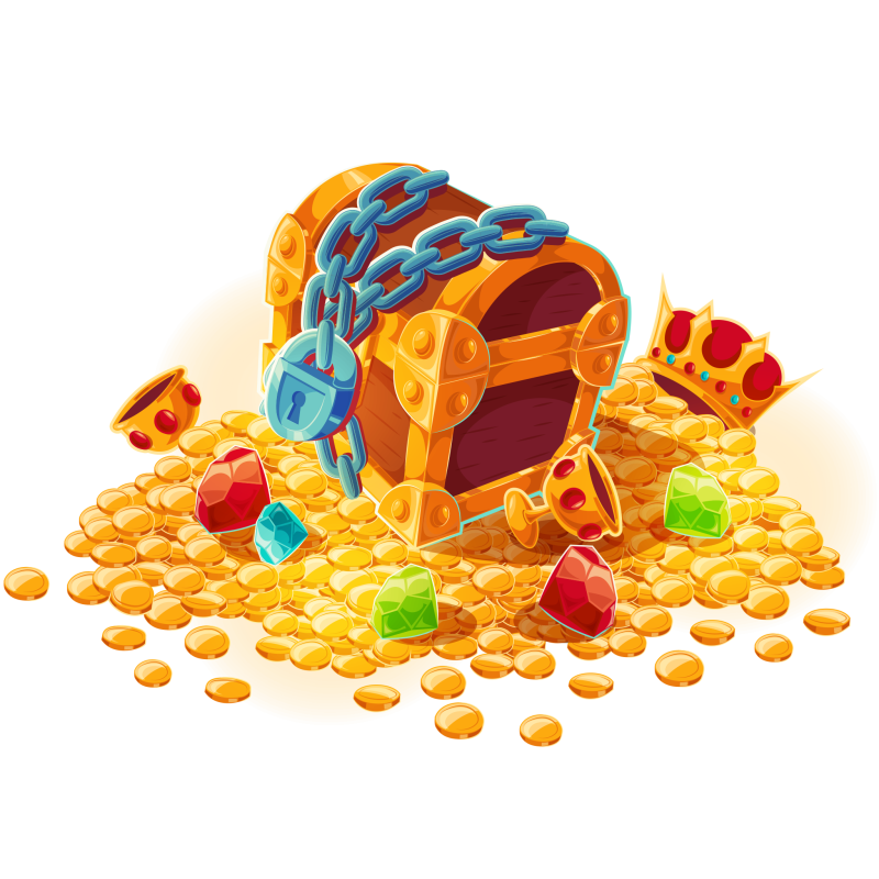 Сундук с золотом для детей