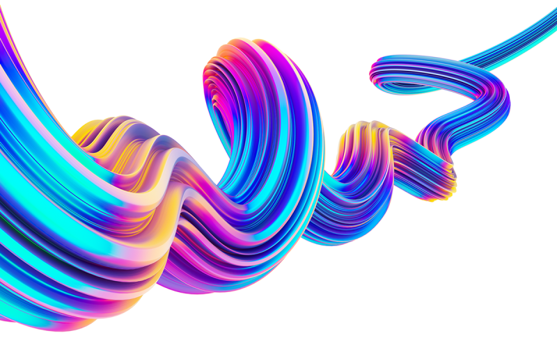 Неоновые линии на белом фоне